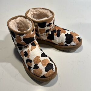 Ugg Mini cow print boots size 7